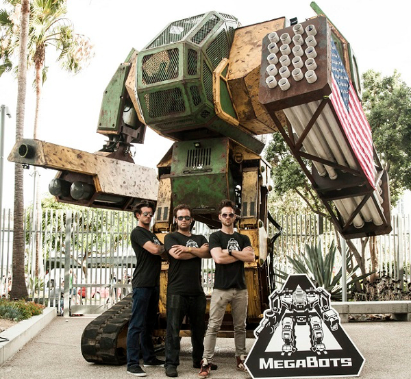 MegaBot uses two drivers and hurls paintballs