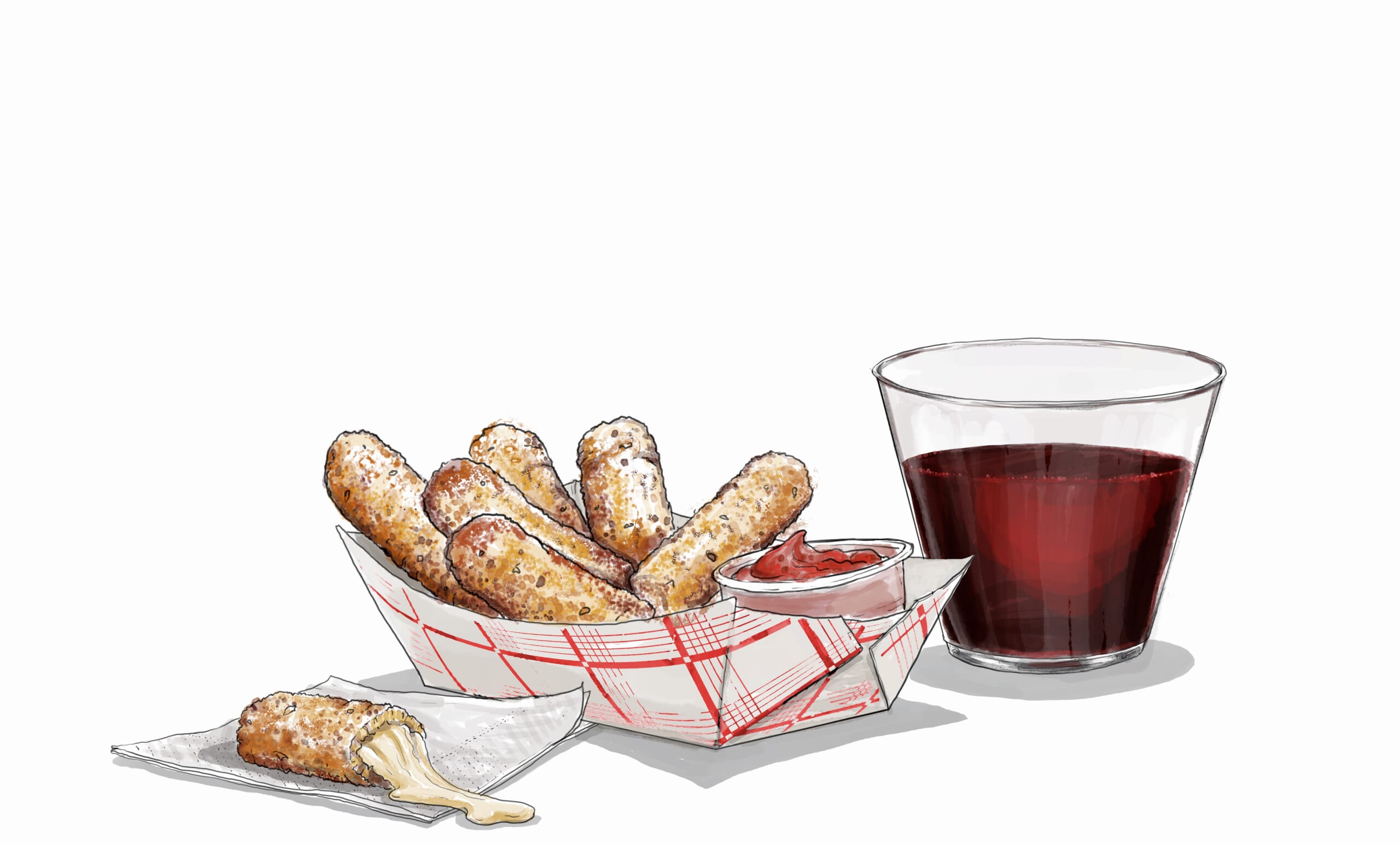 Mozzarella Sticks & Austrian Zweigelt