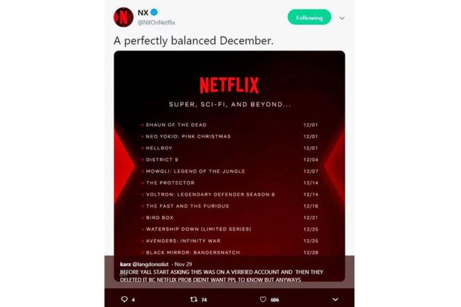 Netflix Schedule