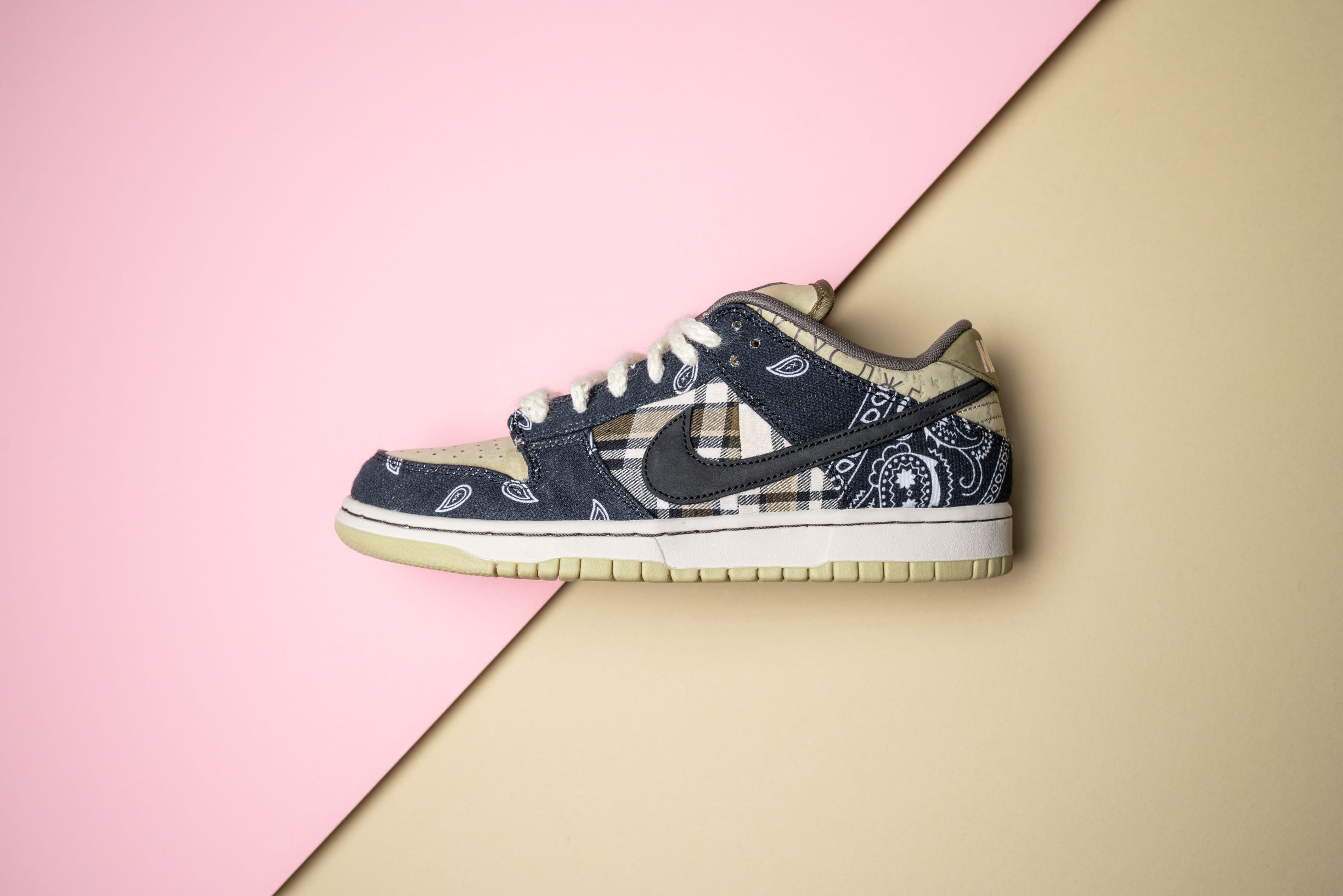 Nike Teams With Travis Scott For Bandanna-Print Dunk Low Sneakers