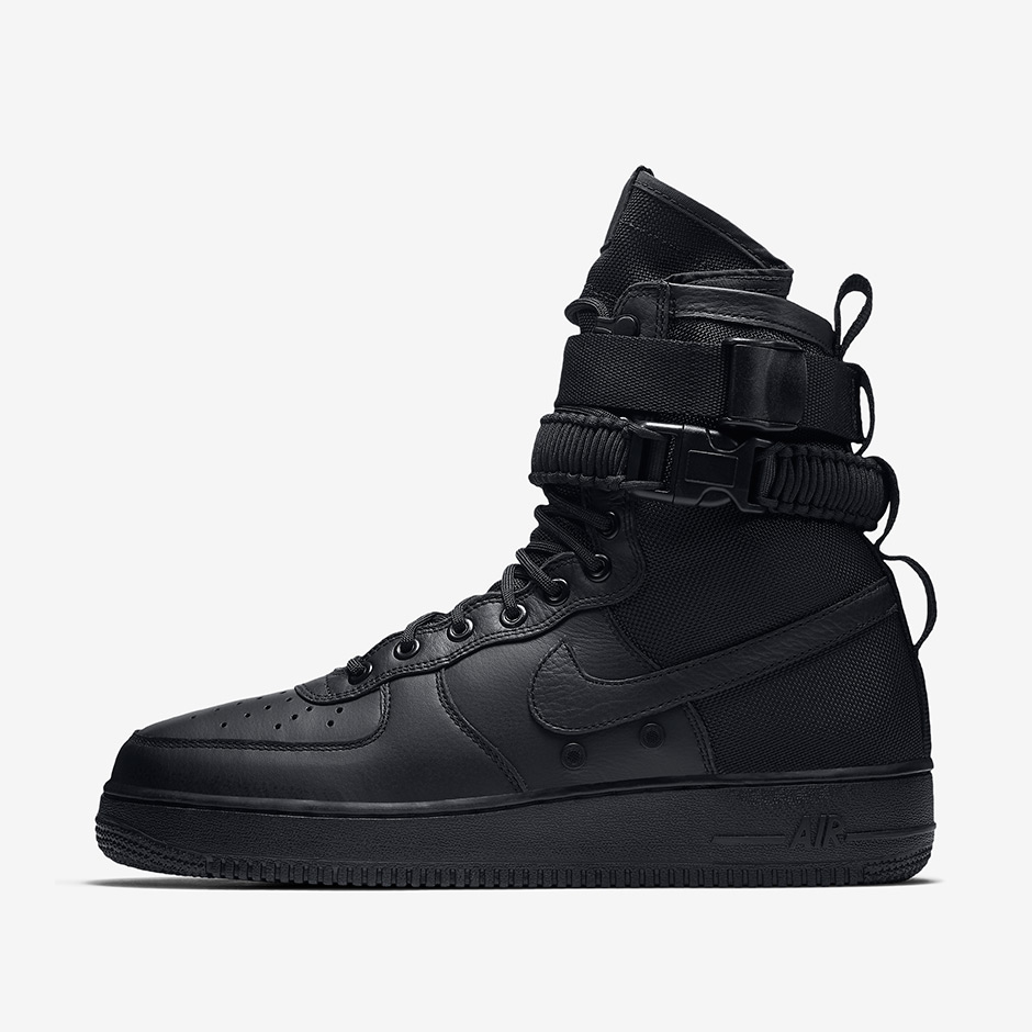 Triple-Black Nike SF Air Force 1 Is The Extreme High Top You Never Knew ...