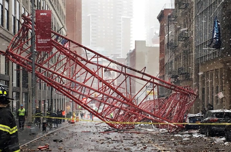 NYC Crane collapse AP