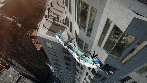 Skyslide will be perched a dizzying 1,000 feet up