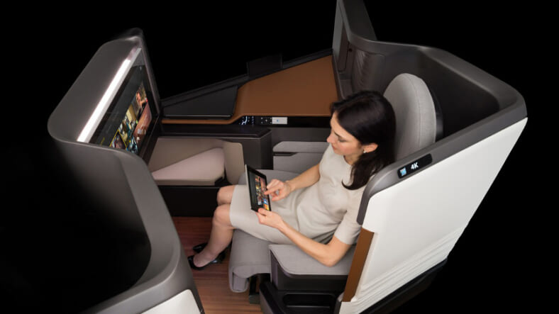 Panasonic's Waterfront luxury airplane seat