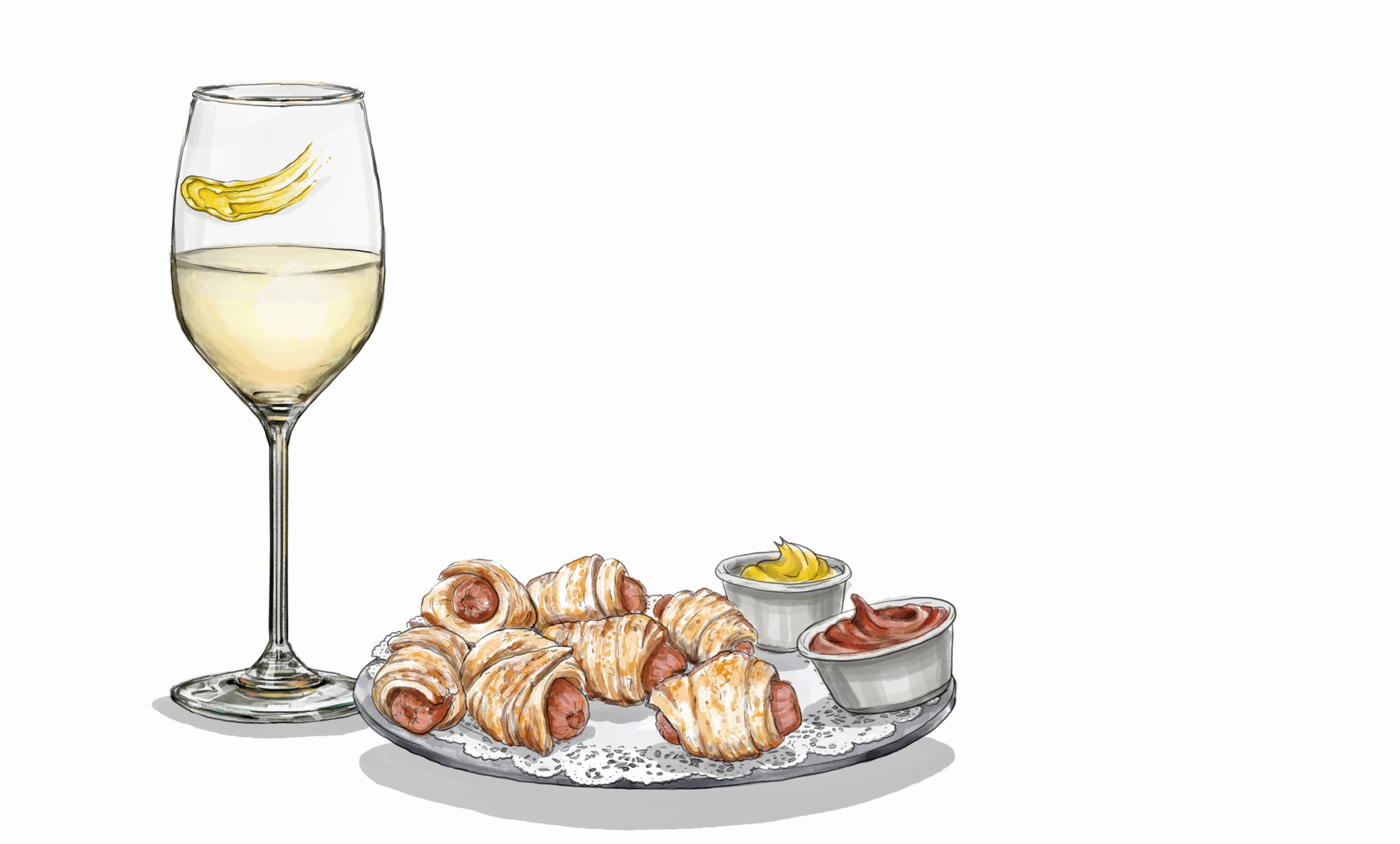 Pigs in a Blanket & Margaret River Chardonnay