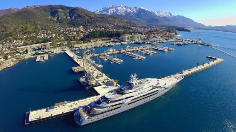 The world's largest superyacht berth is over 800 feet long