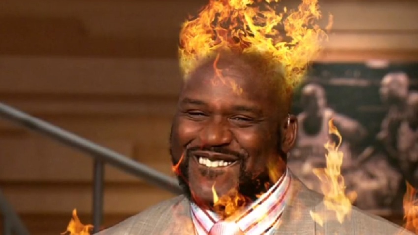 Watch As Shaq Takes The One Chip Challenge And It Sets His Mouth On