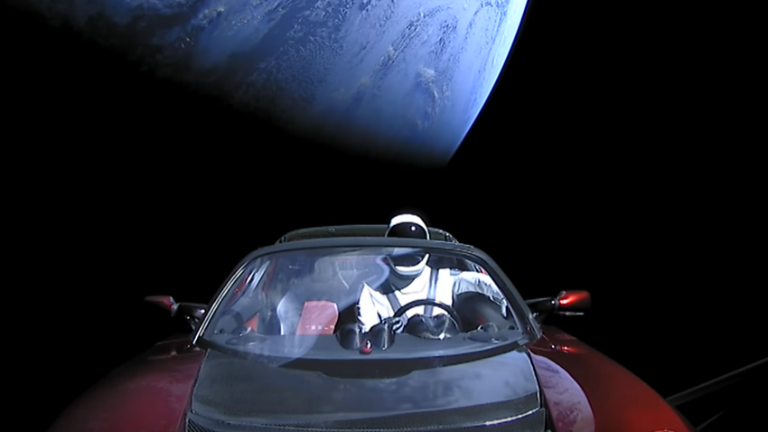 Roadster in space