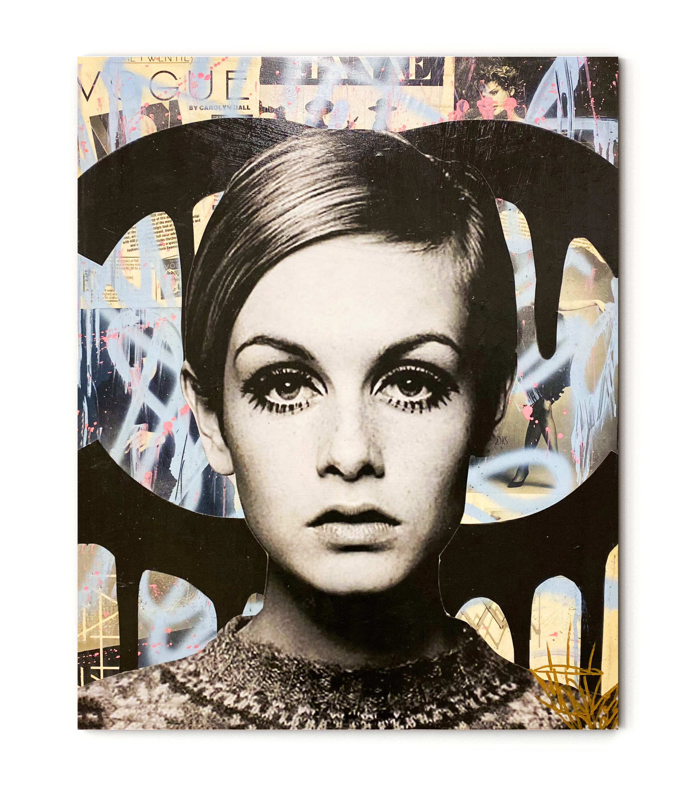 Twiggy Chanel _ Mixed Media _ 23x29 _ $3,500