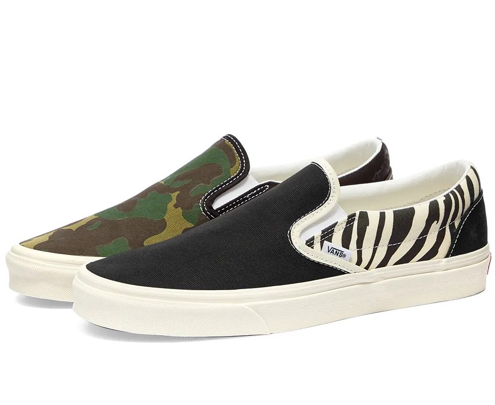 These Mismatched 'Zebra Camo' Vans Slip-Ons Are Here To Kickstart ...
