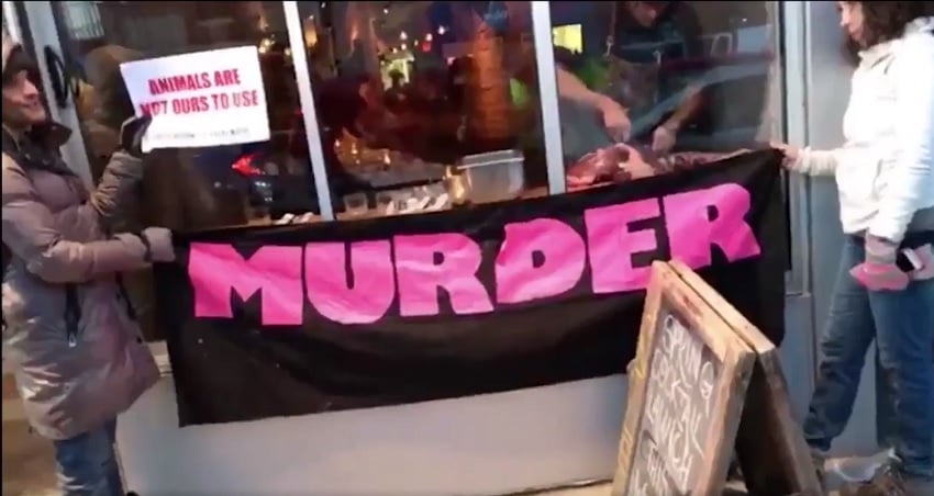 vegans-deer-trolling-screengrab Vegan protest