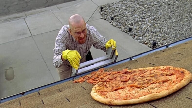 Walter White and a pizza