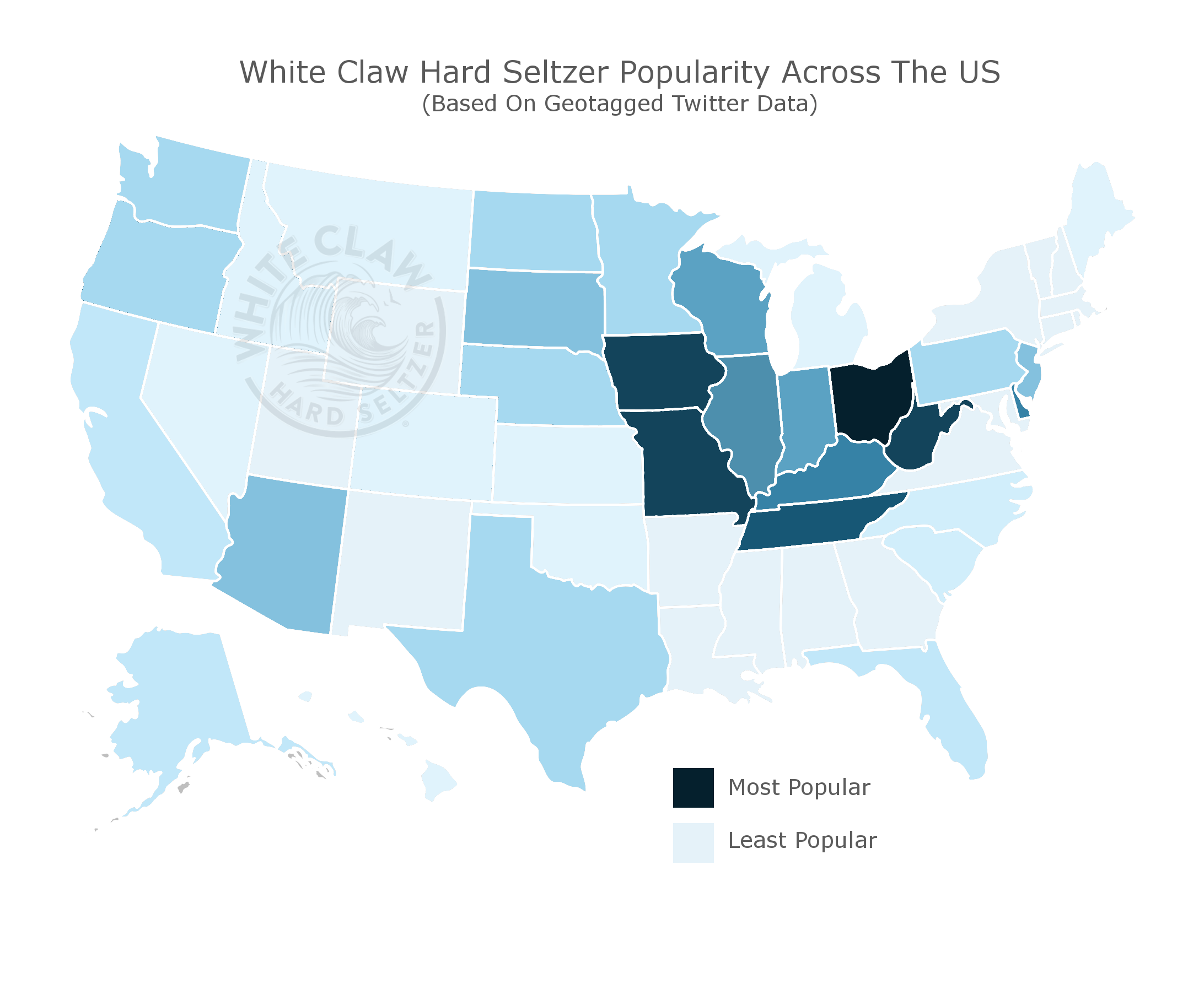 white claw map