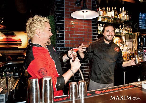 Guy Fieri and former Maxim editor Patrick Carone