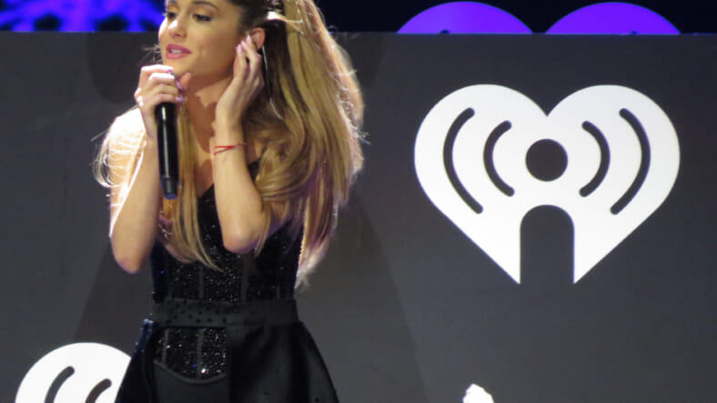 Ariana Grande performs live