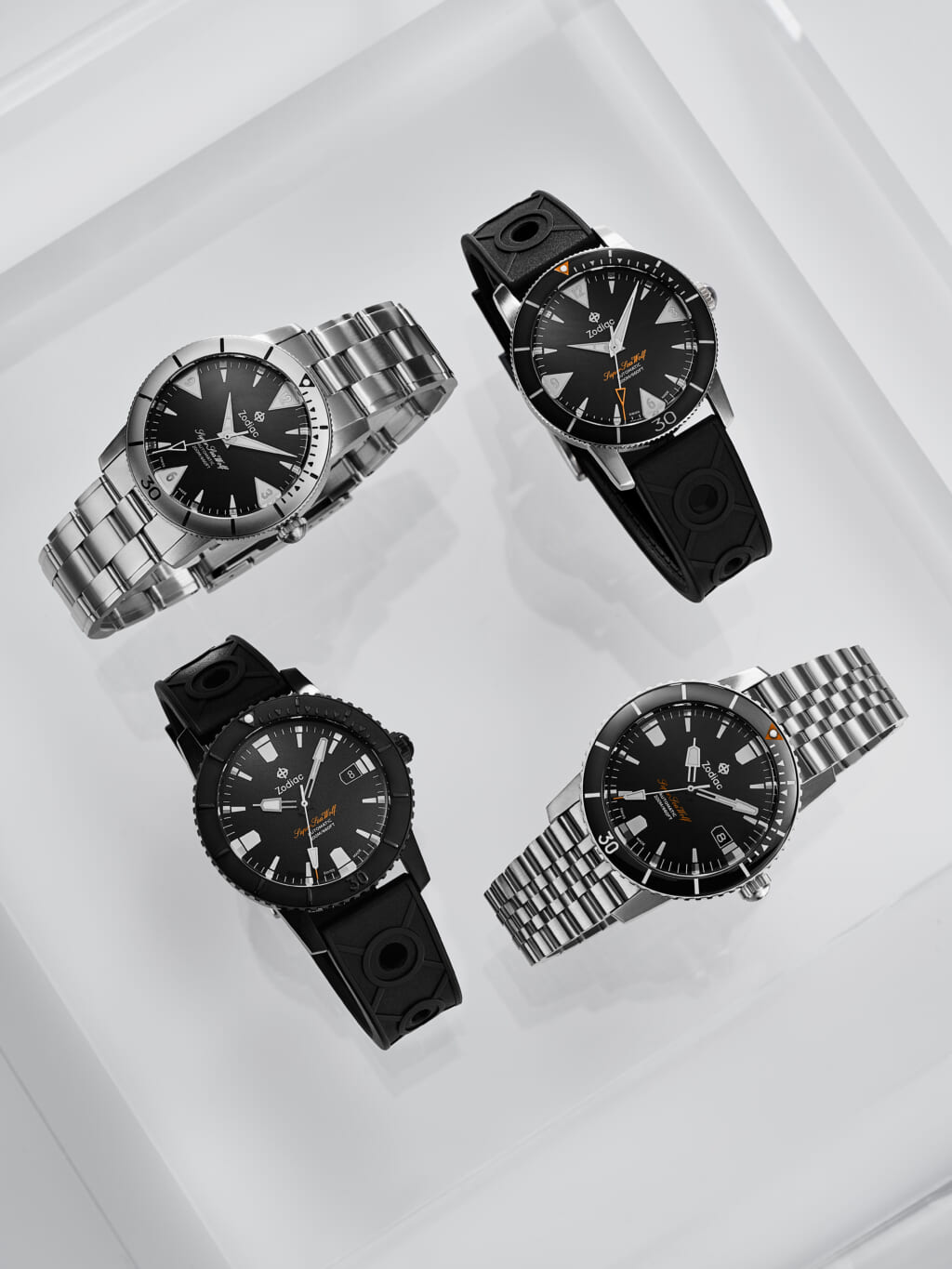 Zodiac watches new Super Sea Wolf "Skin" line of dive watches