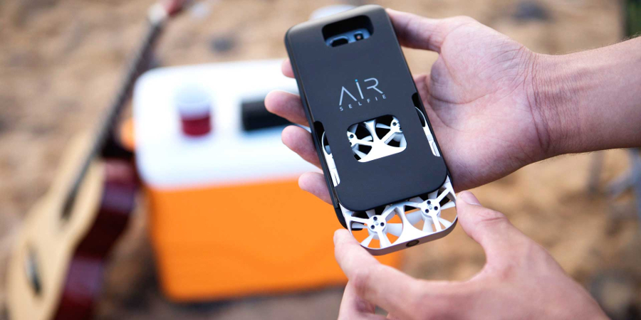 Its charging case holds your phone too (Photo: AirSelfie)