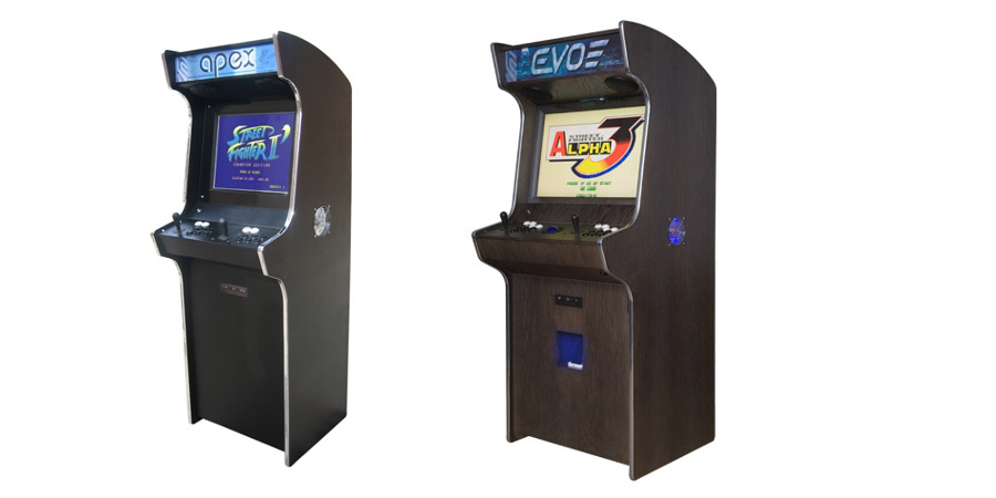 The narrow Apex and wider Evo standups (Photo: Bespoke Arcades)