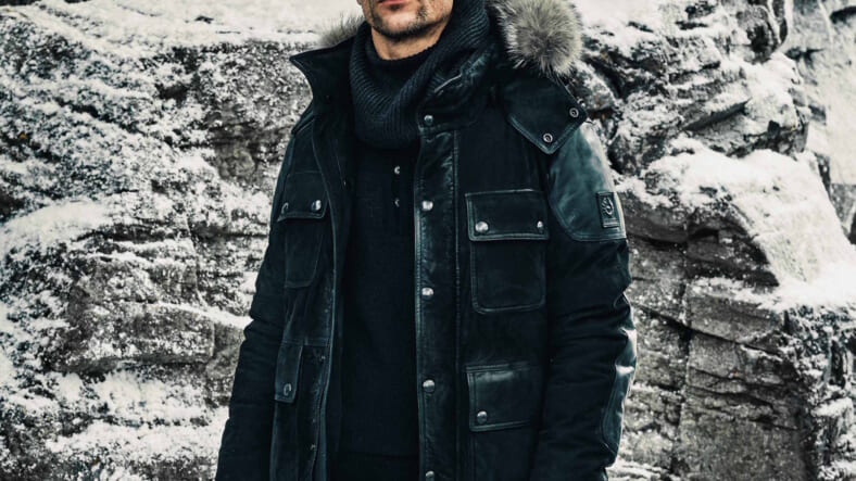how to wear a long leather coat