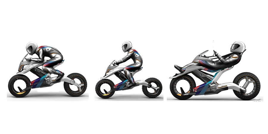 BMW Motorrad Concept Z motorcycle - positions.jpg A variety of riding positions (Photo: Anja Didrichsons via Behance)