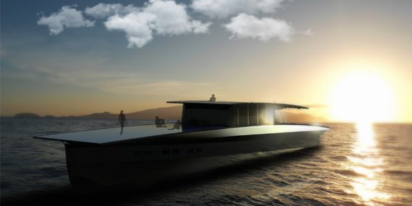 Duffy London Solaris Global Cruiser - sunset.jpg The panels would be cool enough to walk on (Photo: Duffy London)
