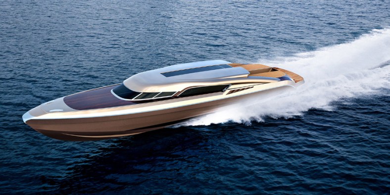 The Endeavour cruises at a blazing 50 knots (Photo: Federico Fiorentino Superyacht Design)