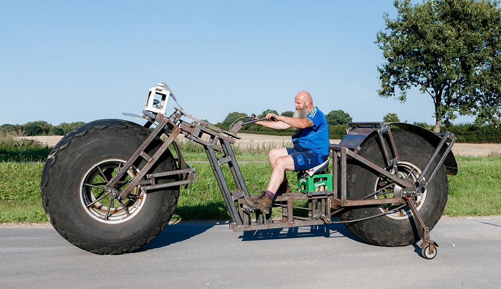 German on giant bike AP