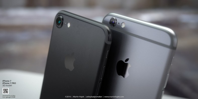 A 3D rendering of the iPhone 7 and PRO models (Photo: Martin Hajek)