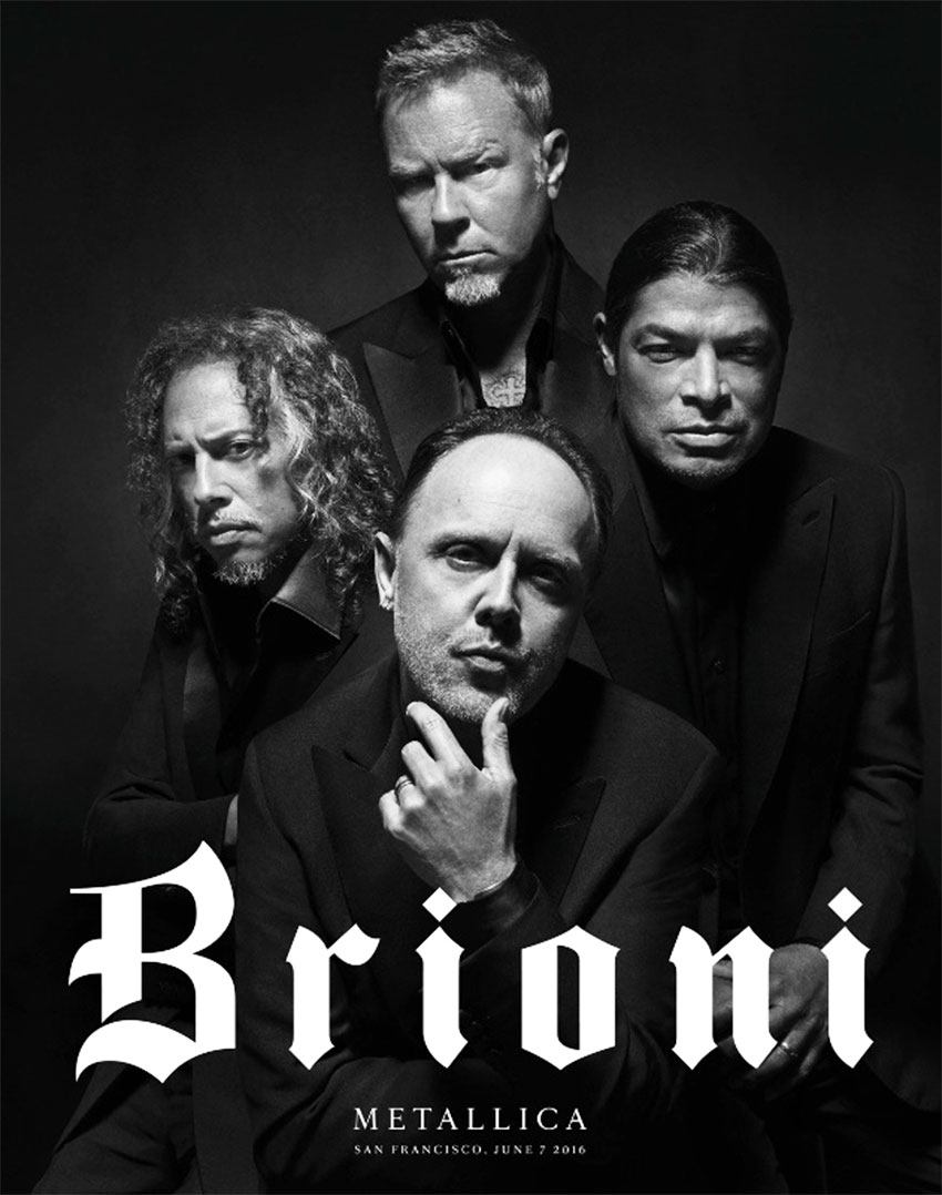 The band. (Photo: Metallica/Brioni)