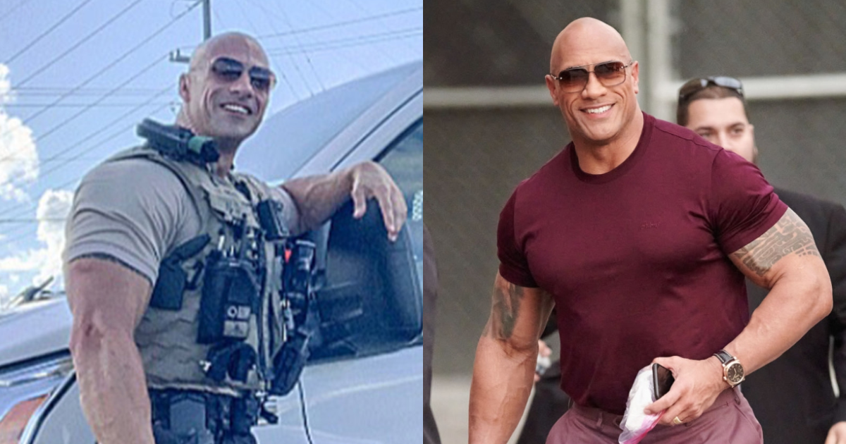 Lt. Eric Fields and Dwayne 'The Rock' Johnson