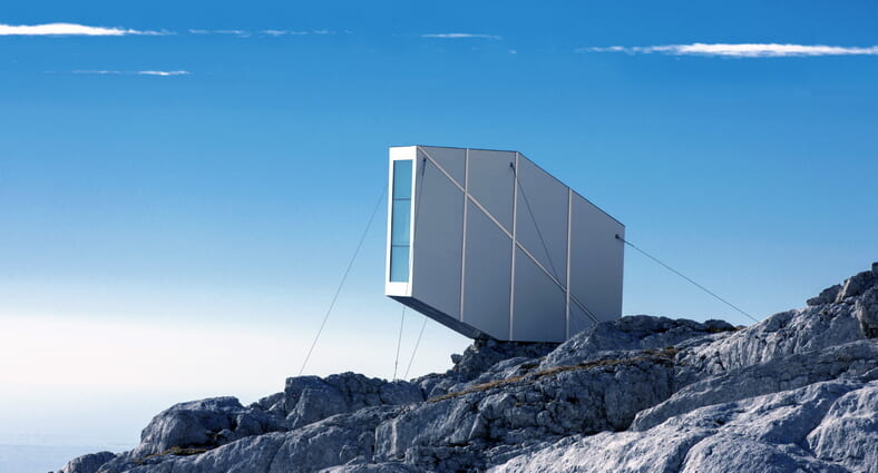A 100 sq ft cabin perched atop Mount Kanin (Photo: OFIS Arhitekti)