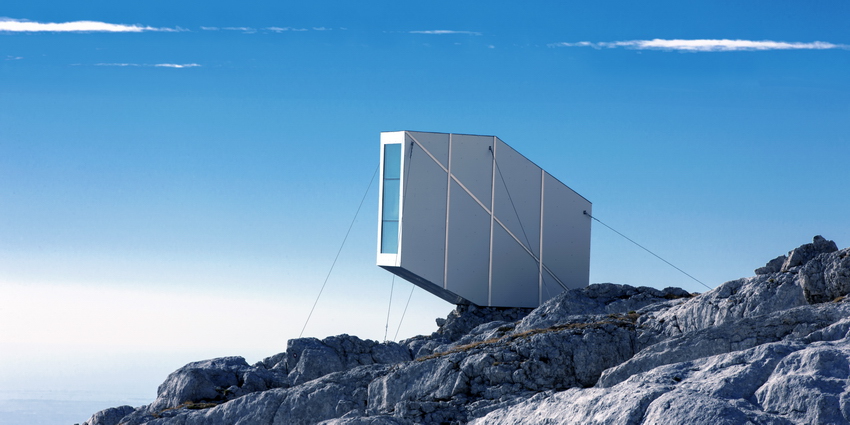 A 100 sq ft cabin perched atop Mount Kanin (Photo: OFIS Arhitekti)