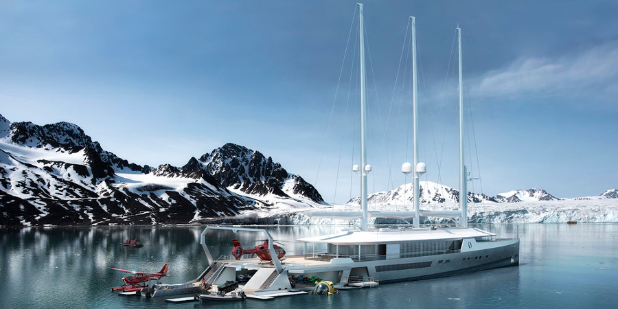 Oliver Stacey BMT Nigel Gee Project Norse exploration yacht - polar.jpg And it can even broach icy waters It can enter shallower waters (Photo: Oliver Stacey Design & BMT Nigel Gee)