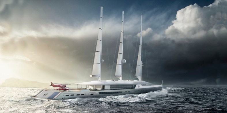 Project Norse is a sail-assisted hybrid-powered explorer yacht (Photo: Oliver Stacey Design & BMT Nigel Gee)