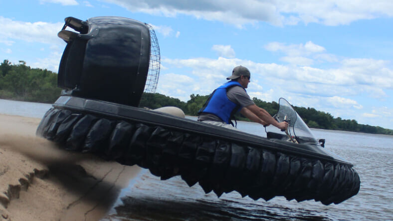 The Renegade hovercraft goes wherever you want (Photo: Universal Hovercraft of America)