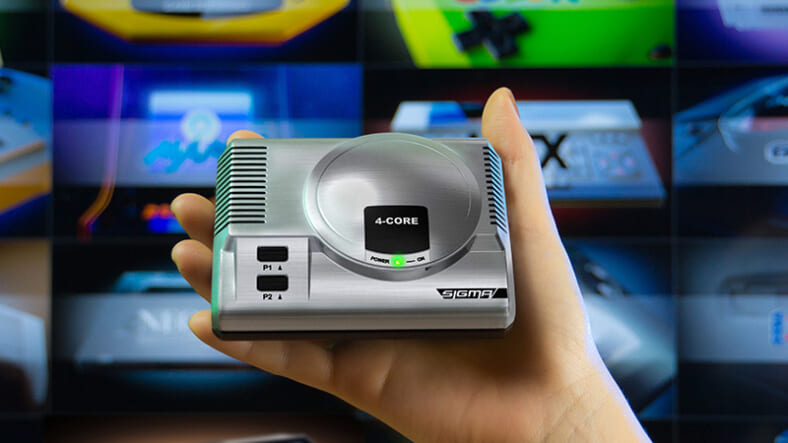 The RetroEngine Sigma mini console plays 28 classic systems' video games