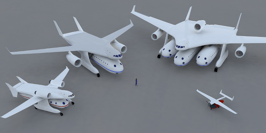 Swiss Federal Polytechnic Institute's Pod Planes - family.jpg It could work with a variety of plane types (Photo: EPFL ENAC IA LIV)