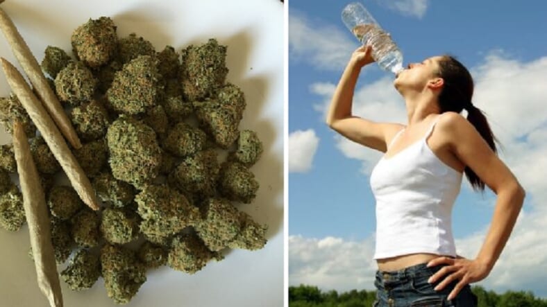 Weed and workout water