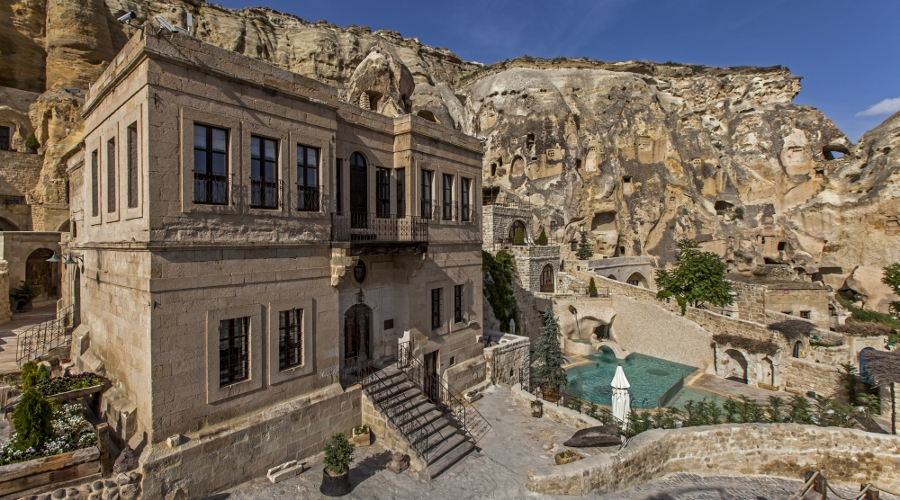 A 19th century Greek mansion crowns the caves (Photo: Yunak Evleri Cappadocia)