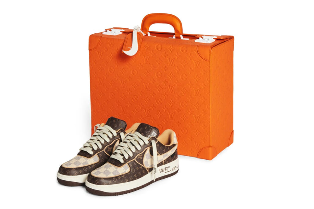 Louis Vuitton x Nike Air Force 1 Sneakers Virgil Abloh 43 For Sale at  1stDibs