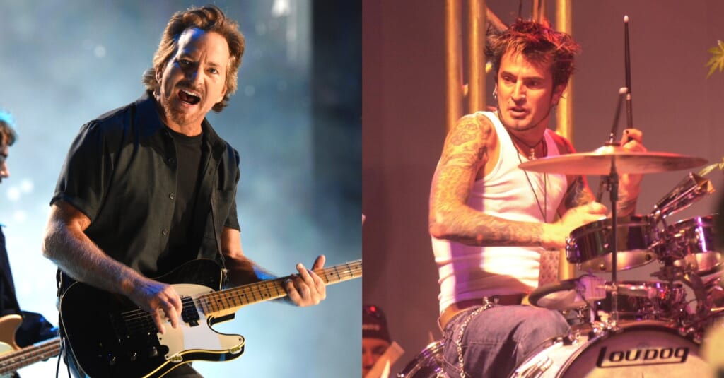 Pearl Jam Vs. Mötley Crüe Feud Continues As Eddie Vedder Clowns Tommy Lee's  Drumming - Maxim