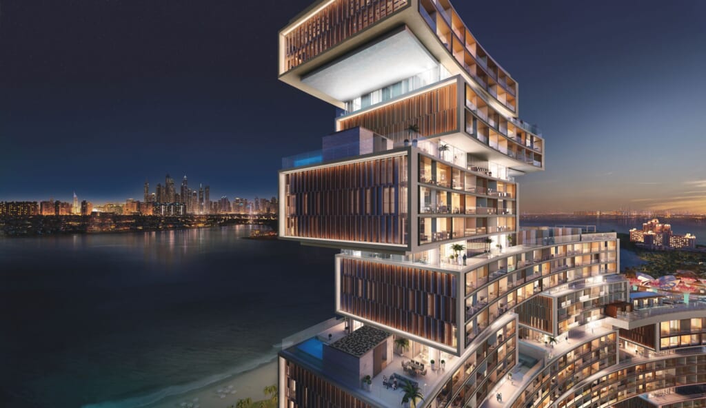 This three-floor, $49 million penthouse at Atlantis The Royal Residences, Palm Jumeirah in Dubai, is listed with Chris Whitehead of Luxhabitat Sotheby’s International Realty