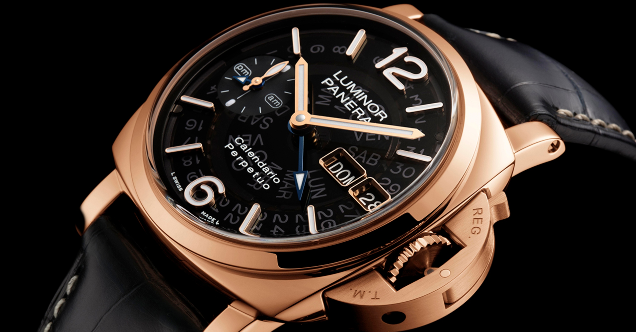 Panerai Unveils 'Goldtech' Perpetual Calendar Watch With Smoked