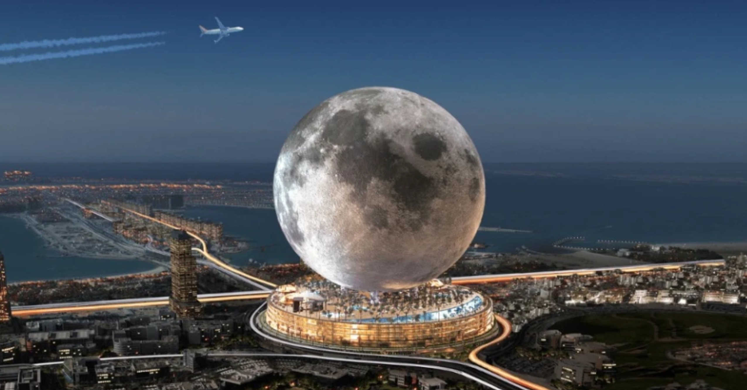 Что в центре луны. Aya Universe Дубай. Луна в ОАЭ. Дубай Moon Tower. Дубай 2023.