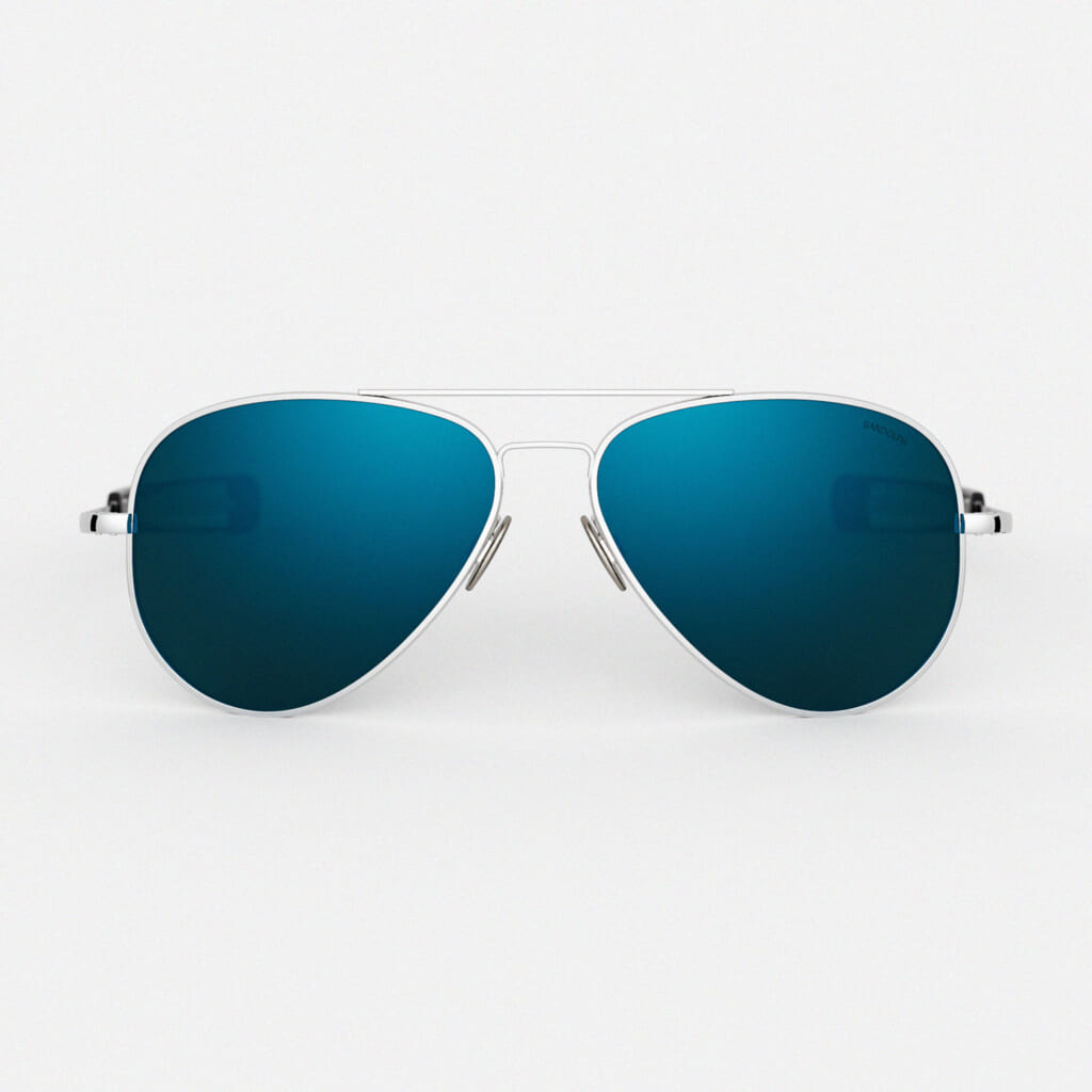 Concorde White Gold Cobalt Front Randolph Sunglasses Launches Luxe 'White Gold Collection'