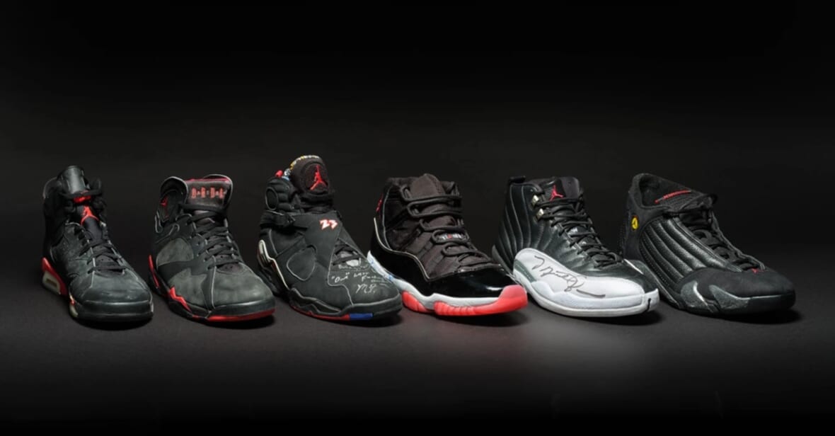 Air Jordan Dyansty Sothebys Promo 2 Michael Jordan's NBA Championship-Winning Sneakers Could Set Sales Record