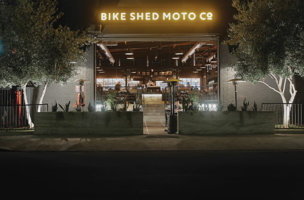 Bikeshedla Outdoor View 14 Photo Credit Johnryanhebert L.a.'S Bike Shed Moto. Co. Is The Ultimate Motorcycle Lifestyle