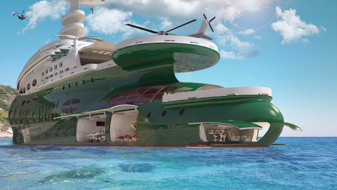 This $1 BILLION Superyacht Has Its Personal Airplane Hangar & Submarine ...