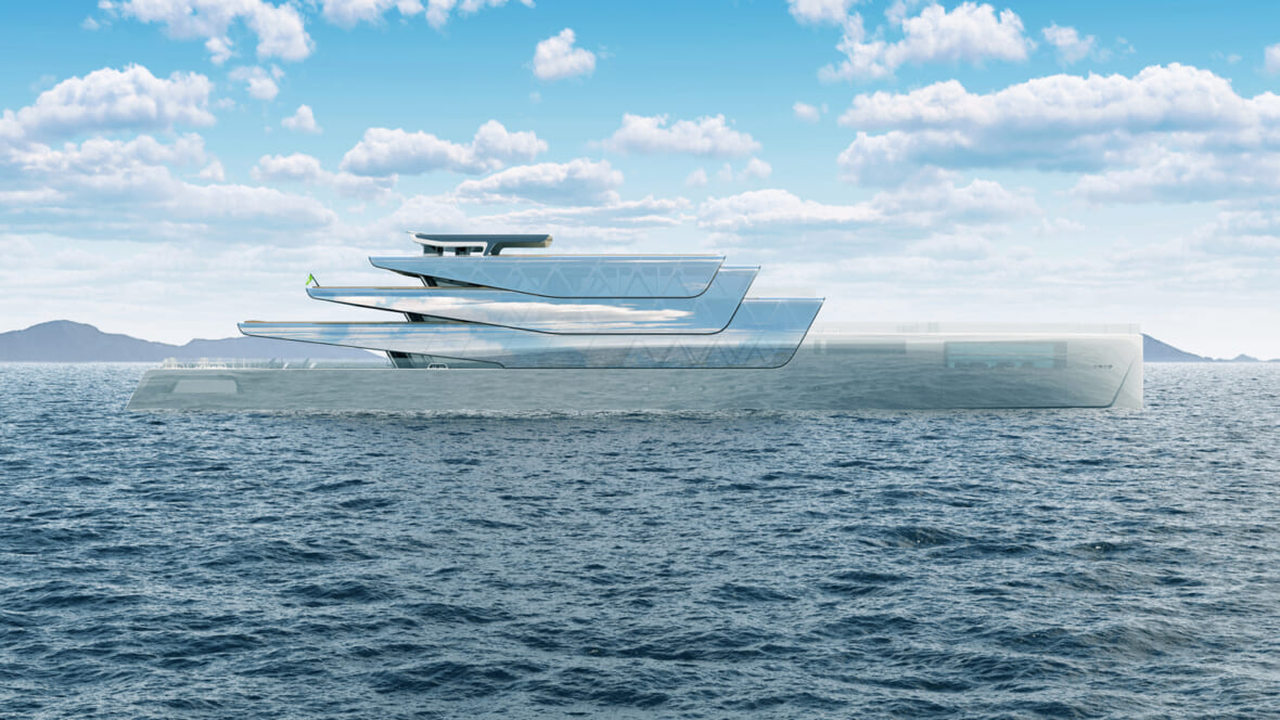 Jozeph Forakis Pegasus 88m 1 World's First 3D-Printed Superyacht Uses Mirrors To Appear 'Invisible' On