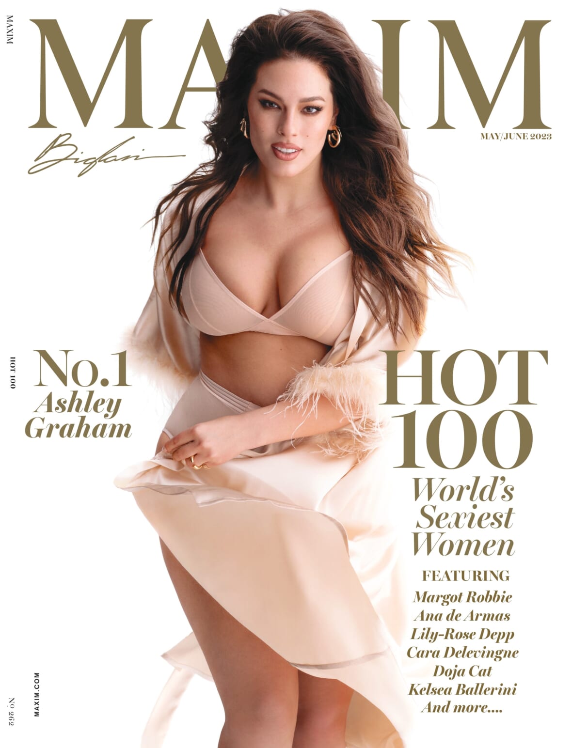 Worlds Sexiest Woman Ashley Graham Maxims 2023 ‘hot 100 Cover Star Fspaxcom